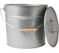 Livlig Seau Métallique avec Couvercle 12L - Zinc