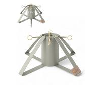 LIVLIG Support de sapin de Noël, design 2 en 1, pour intérieur et extérieur, en métal, avec ancrage au sol, vert