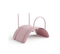 LIVLIG Support de tuyau d'arrosage pour tuyaux 1/2 pouce jusqu'à 30m en acier allié, support mural, Couleur: Rose