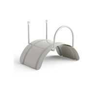 LIVLIG Support de tuyau d'arrosage pour tuyaux de 1/2 pouce jusqu'à 30m en acier allié, support mural, Couleur: Greige