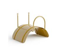 LIVLIG Support mural pour tuyau d'arrosage, suspension pour tuyau d'arrosage en acier, support pour tuyau d'arrosage 1/2" jusqu'à 30m, Couleur : Or