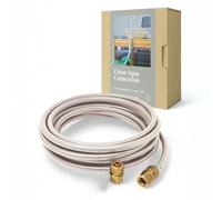 LIVLIG Tuyau d’Eau Potable 10m 1/2" avec raccords, idéal pour Le Camping, la Cuisine en Plein air, Le Remplissage de la Piscine, Greige