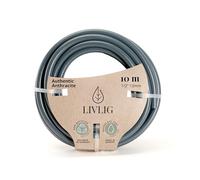 LIVLIG Tuyau d'arrosage 10m 1/2 pouce, tuyau d'eau Made in Germany en matériau recyclé, indéformable, couleur: Anthracite