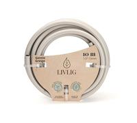 LIVLIG Tuyau d'arrosage 10m 1/2 pouce, tuyau d'eau Made in Germany en matériau recyclé, indéformable, couleur : Greige