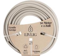 LIVLIG Tuyau d'arrosage 50m 1/2 pouce, tuyau d'eau Made in Germany en matériau recyclé, indéformable, couleur : Greige