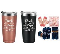 Livole Cadeau pour la fête des mères, la fête des pères, le bonheur est d'avoir un papa comme toi, gobelet isotherme 600 ml