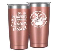 Livole Cadeaux pour enseignantes, femmes, cadeaux pour enseignants, cadeaux de fin d'année, « The Influence of A Good Teacher Can Never Be Erased », tasse de voyage pour enseignant, gobelet à vin
