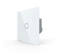 LIVOLO Blanc Interrupteur de Lumière avec LED Affichage Light Capteur Tactile Panneau Verre Cristal EU Interrupteur Standard 1 Gang 1 Voie