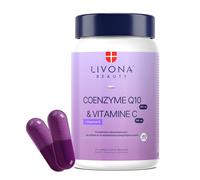 LIVONA BEAUTY Coenzyme Q10 200mg + Vitamine C et E - Complément alimentaire Livona Beauty - Sans Gluten ni OGM ni allergènes | Vegan