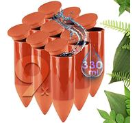 LIVONDO Lot de 3 pots d'irrigation en terre cuite fabriqués à la main - Arrosage moderne des plantes sans électricité - 330 ml