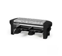 LIVOO - Appareil à Raclette 2 Personnes DOC156N - Grill Pierre en Granite Amovible | Revêtement antiadhésif | 350 Watts | Blanc