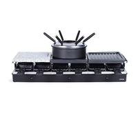 Livoo - Appareil à raclette/fondue 12 personnes - 5 en 1, puissance 1650 W, 3 thermostats