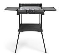 LIVOO Barbecue électrique sur pieds DOM507 2200W 2 en 1 Thermostat ajustable Noir