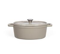 livoo cocotte ovale en fonte 29cm beige MEP129G