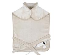 LIVOO - Coussin chauffant dos et cervicales DOS218C - 100 W, 60x90 cm, flanelle, lavable 30° - crème
