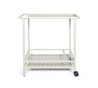 Livoo - Desserte de Jardin GS163C - Plateau supérieur 66 x 42 cm, Plateau inférieur 61 x 42 cm avec Rangement Bouteilles, Acier, 2 roulettes