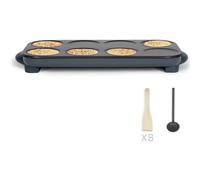 Maxi crêpes party - LIVOO - DOC186G - 1500 W - 8 mini crêpes Ø 12 cm - Revêtement antiadhésif - Noir