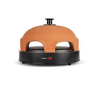 LIVOO DOC226 Four à Pizza Party, Dôme en Terre Cuite |6 Minipizzas Ø 11 cm ou 1 Grande Ø25 cm | Cuisson Rapide | 1200W