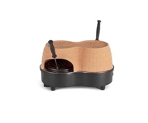 LIVOO DOC227 Four à Pizza Party Duo Petit Format | Dôme en Terre Cuite | 2 Minipizzas Ø 11 cm, Cuisson Rapide | 650W