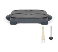Livoo DOC266G - Crêpière 1500 W 4x12 cm gris party