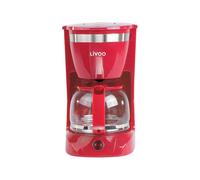 Livoo DOD163R - Cafetière - 12 tasses - rouge
