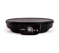 Livoo DOP196 Crêpière Électrique ⌀30 cm | Appareil à Crêpes Anti-adhésif | 1000W, Black