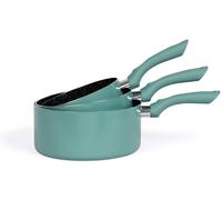 Livoo Feel Good Moments - Set De 3 Casseroles Aspect Pierre Men125vs Vert
