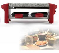 LIVOO Gril à raclette pour 2 personnes Plateau en granit Gril à raclette DOC156RC rouge