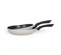 LIVOO Lot de 2 poêles antiadhésives MEN124GR 24/28 cm Gris