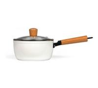 LIVOO MEP132W Casserole poignée en bois intérieur antiadhésif diamètre 18 cm