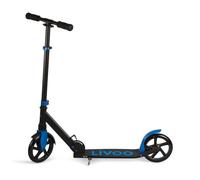 LIVOO MOBI100 - Trottinette adulte noir & bleu - Pliable - Ultra légère - Matière Alu - Suspension avant - Grandes roues