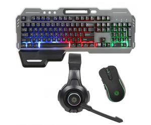 Livoo Pack gaming filaire avec souris TEA 287, clavier TEA282 et casque TES244