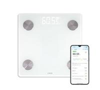 Livoo- Pèse-personne impédancemètre connecté DOM528W - jusqu'à 180kg, 17 indicateurs corporels, 8 mémoires utilisateurs, application OKOK