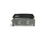 LIVOO - Plancha gaz 2 brûleurs DOC323 - puissance totale de 5 kW, 45,5 x 35,5 cm, 4 à 6 personnes, butane et propane
