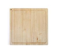 Planche à découper - LIVOO - MES141 - Bois d'hévéa - Taille XXL - 46 x 46 cm - Rigole intégrée
