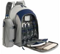 Livoo Sac à dos spécial pique-nique isotherme - Gris / Bleu