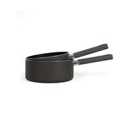 LIVOO Set 2 casseroles aluminium MEP154N 18/20 cm tous feux sans PFOA ni PFOS noir