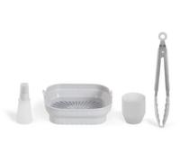 LIVOO Kit accessoires friteuse sans huile MEN428 – moule 2en1 pliable, 12 moules, pinceau et pince
