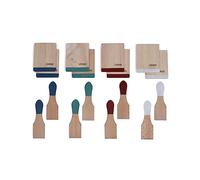 Livoo - Set d'accessoires pour raclette MEN391 - bois d'hévéa - 8 spatules, 8 planchettes
