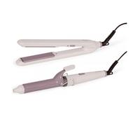 Coffret 2-en-1 DOS215 lisseur céramique 200°C, violet, 1,85 m