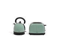 LIVOO Set petit déjeuner vintage, Bouilloire et Grille-pain électriques DOD136VE