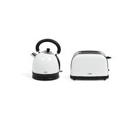 LIVOO Set petit déjeuner vintage, Bouilloire et Grille-pain électriques DOD136W
