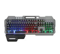 LIVOO Clavier gamer TEA282 semi-mécanique filaire AZERTY rétro-éclairage RGB repose-poignée amovible