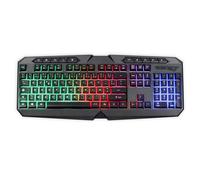 LIVOO TEA283 Clavier gamer filaire USB - AZERTY - Rétro-éclairage LED RGB - Touches multimedia