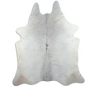 Livorio Tapis en peau de vache de qualité supérieure - Gris - Produit naturel unique en provenance d'Amérique du Sud - Peau de vache véritable