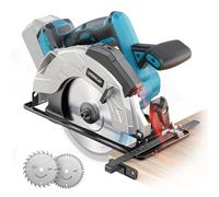 LIVOWALNY Scie Circulaire Sans Fil Compatible avec Makita Batterie 18V (sans batterie), Ø165 mm Lame 20 mm, Profondeur de Coupe 66 mm, Guide Laser, Réglage Sans Outil, Moteur Brushless