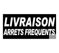 Livraison Arrêts Fréquents Noir - 30x14 Cm - Sticker/Autocollant