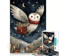Livraison de Hibou d'hiver Puzzle de 1000 pièces Jeu de création et de développement Personnel Emboîtement Parfait Pas de pièces détachées Activité de Partage et de complicité avec Les Proches