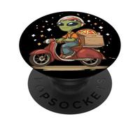Livraison de Pizza Incroyable pour Les Amateurs d'extraterrestres et d'espace PopSockets PopGrip Adhésif