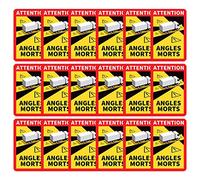 【Livraison rapide】Lot de 12 Stickers Angles Morts - Angles Morts sur Les véhicules Lourds - Autocollant Waterproof - Poids Lourd Officiel adhésif pour Camion Autocollant - L.170 x H.250MM (12PC)